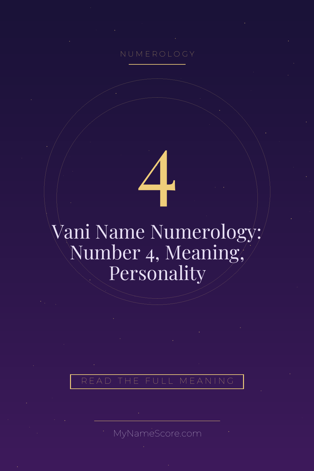 Vani Name Numerology: Number 4, Meaning, Personality