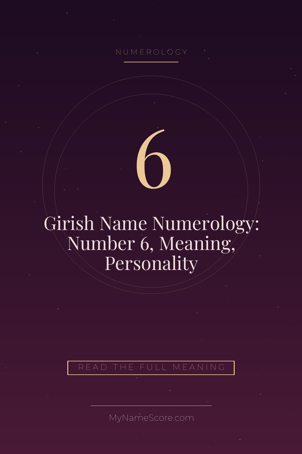 Girish Name Numerology: Number 6, Meaning, Personality